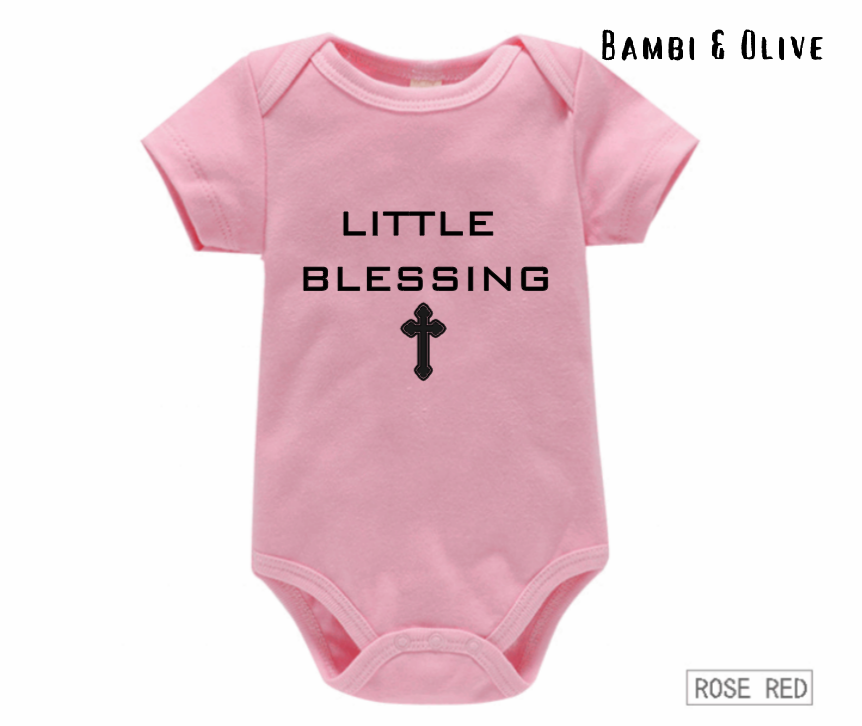 'Little Blessing' Baby Onesie/ Romper Short sleeve