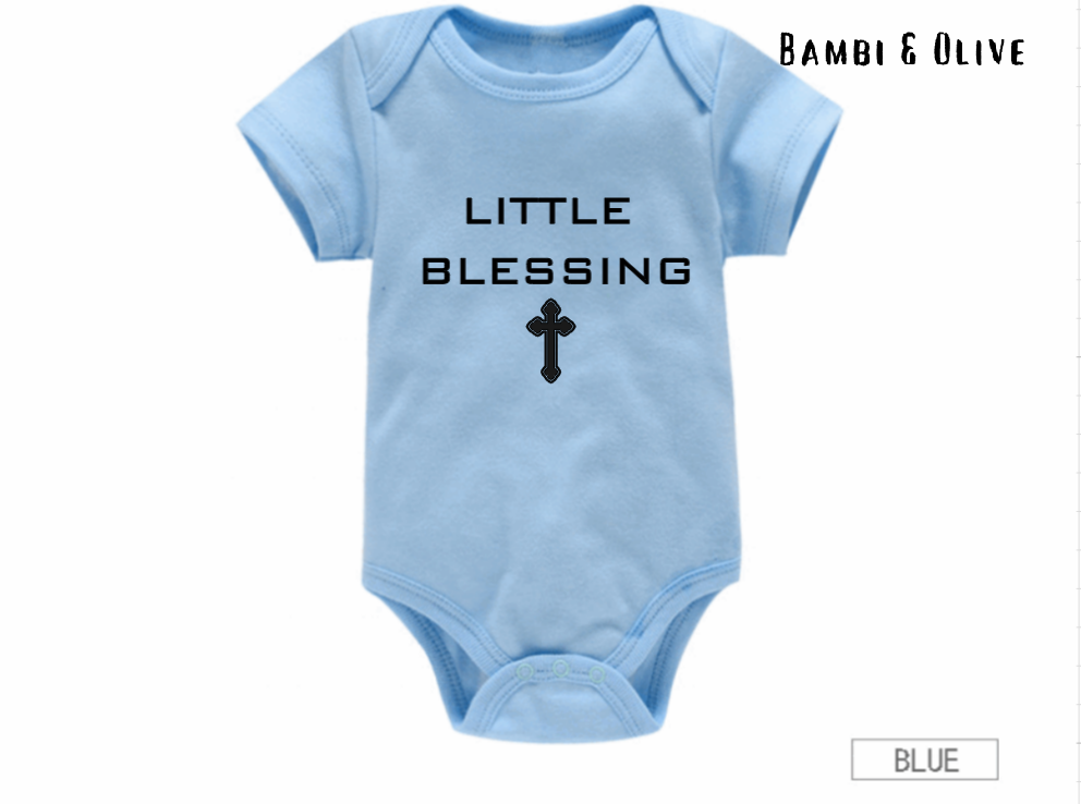 'Little Blessing' Baby Onesie/ Romper Short sleeve