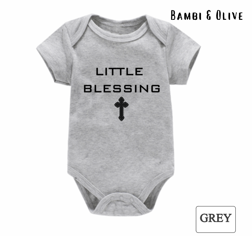 'Little Blessing' Baby Onesie/ Romper Short sleeve