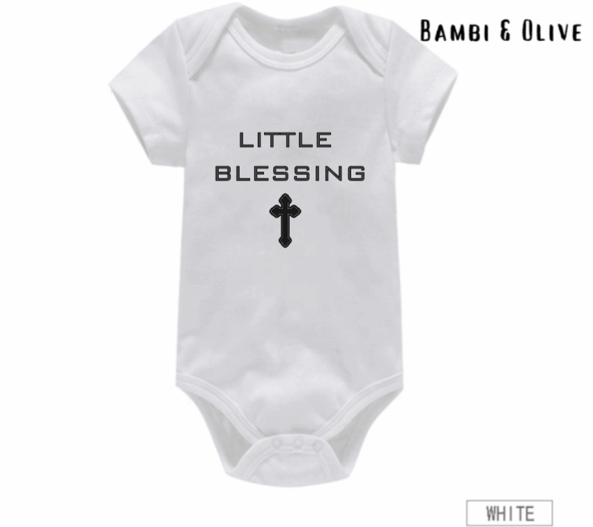 'Little Blessing' Baby Onesie/ Romper Short sleeve